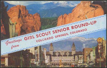 Girl Scout Roundup Postcard