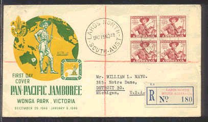 Australia Registered Cover 1948