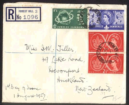 UK Registered Cover 1957