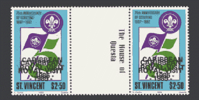 1985 St. Vincent Double Overprint