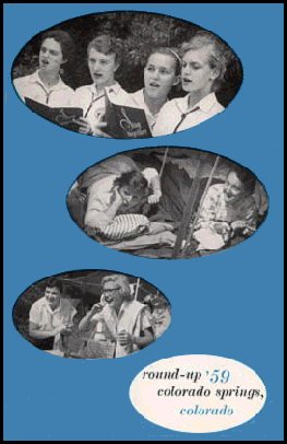 Girl Scout Roundup Postcard