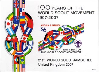 Antigua Barbuda 100 Years of Scouting SS Imperf