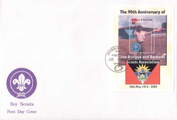 Antigua Barbuda 90th FDC B