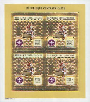 Central Africa Gold Foil Imperf