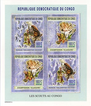 Congo Fungi & Bird Silver Imperf