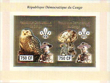 Congo Baden-Powell and Owls 750 Imperf