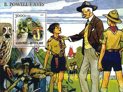 Guinea Bissau Owls & Baden-Powell 3000