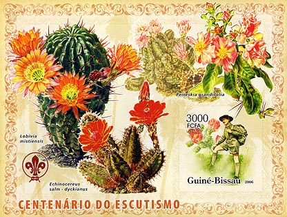 Guinea Bissau 100 Years Cactus SS Imperf