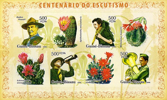 Guinea Bissau 100 Years Cactus Imperf