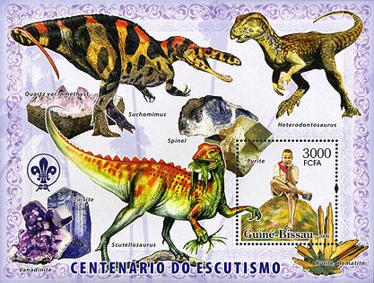 Guinea Bissau 100 Years Dinosaurs SS