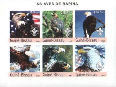 Guinea Bissau Eagle Imperf