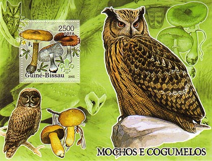 Guinea Bissau Owls & Fungi 2500 SS