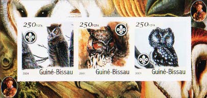 Guinea Bissau Owls 1 Imperf