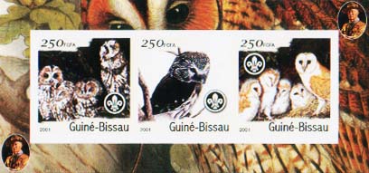 Guinea Bissau Owls 2 Imperf