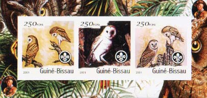 Guinea Bissau Owls 3 Imperf