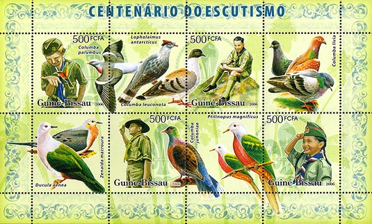 Guinea Bissau 100 Years Pidgeons