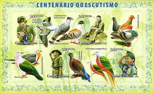 Guinea Bissau 100 Years Pidgeons Imperf