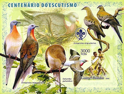 Guinea Bissau 100 Years Pidgeons SS Imperf