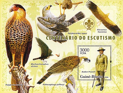 Guinea Bissau 100 Years Raptors SS