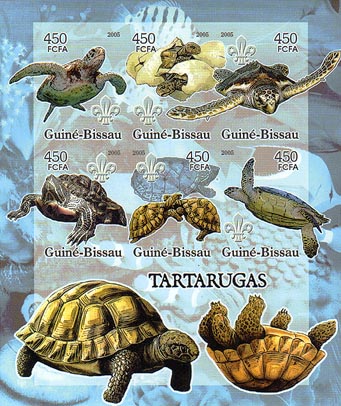 Guinea Bissau Turtles 450 Imperf