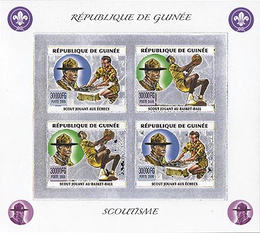 Guinea Republic Chess & Basketball Silver Imperf