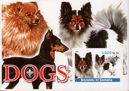 Republic of Somalia Dog 3000 Imperf