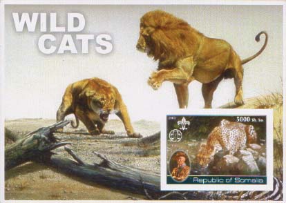 Republic of Somalia Wild Cats 5000 A Imperf