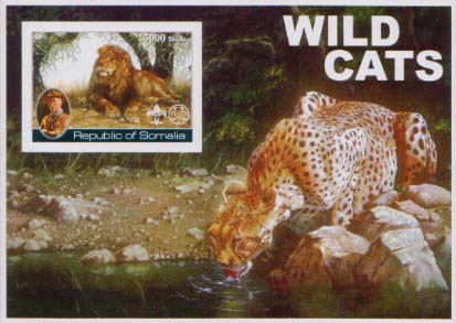 Republic of Somalia Wild Cats 5000 B Imperf