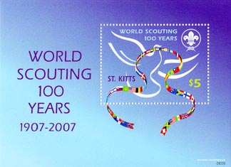 St. Kitts World Scouting 100 Years $5