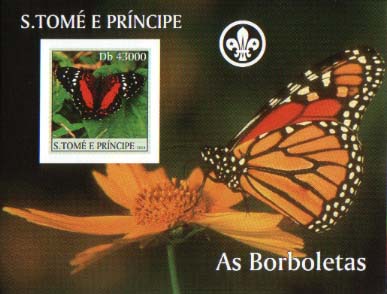 St. Thomas & Prince Butterfly 43000 Imperf