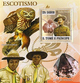 St. Thomas & Prince Baden-Powell Gold Foil SS
