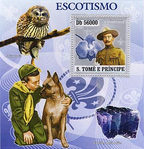 St. Thomas & Prince Baden-Powell Silver Foil SS