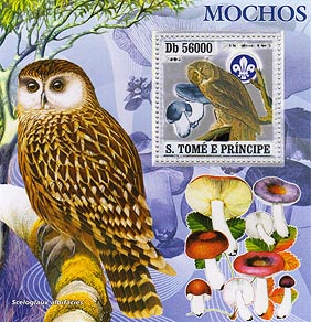 St. Thomas & Prince Owls Silver Foil SS