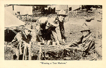 (7) - Weaving a Tent Mattress