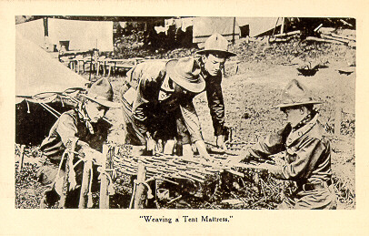 Weaving a Tent Mattress