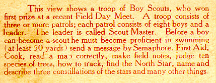 On Parade - A Prize Group of Boy Scouts - back