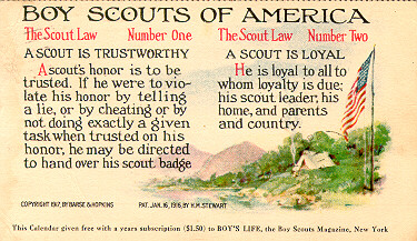 Boys' Life Ad at Bottom of Card