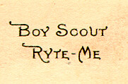 Boy Scout Ryte-Me close up