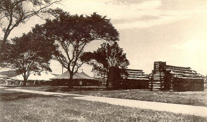 Log Huts Used by Washington's Troops