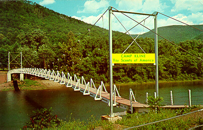 Foot Bridge Over Pine Creek, Camp Kline, Pennsylvania