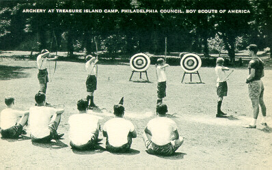 Archery at Camp Treasure Island