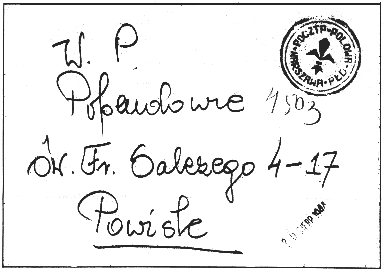 Letter with Warsaw Scout Post Cancel