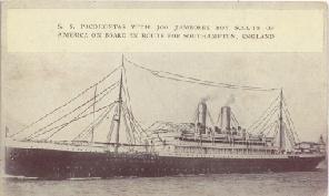 S.S. Pocohontas Postcard Picture Side