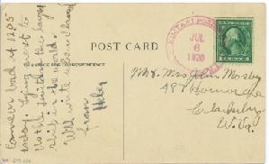 S.S. Pocohontas Postcard Message Side