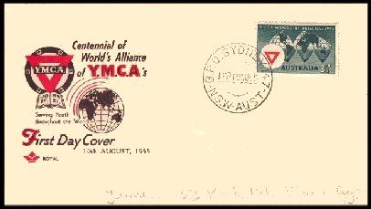 YMCA First Day Cover Australia 1955