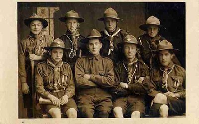 Early British Scouts in full dress uniform